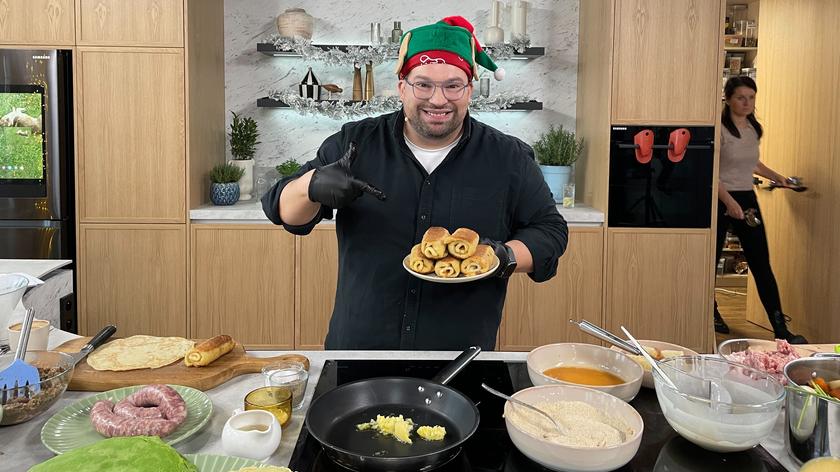 Szymon Czerwiński w kuchni Dzień Dobry TVN