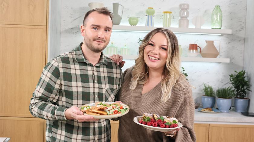 Zuza Jagodzińska i Dominik Cichoński w kuchni Dzień Dobry TVN