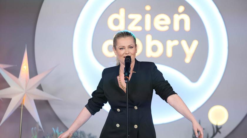 Olga Szomańska na scenie Dzień Dobry TVN