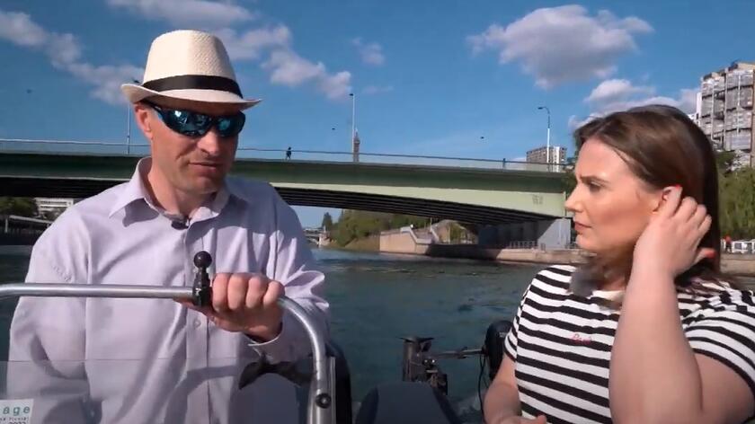 Polska łódka na Sekwanie 