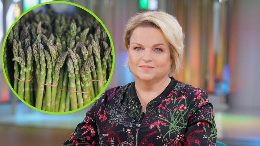 Katarzyna Bosacka i szparagi