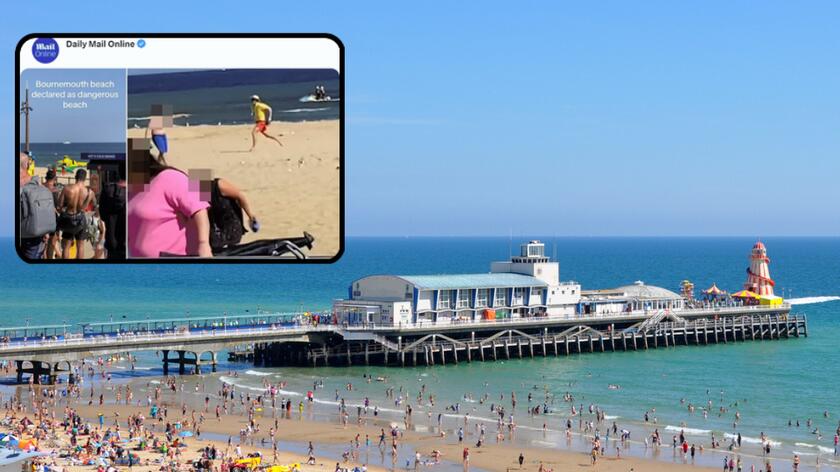plaża Bournemouth w Wielkiej Brytanii