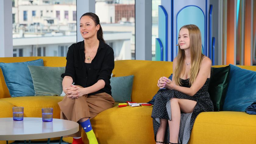 Magdalena Różczka i Justyna Zielska w studiu Dzień Dobry TVN