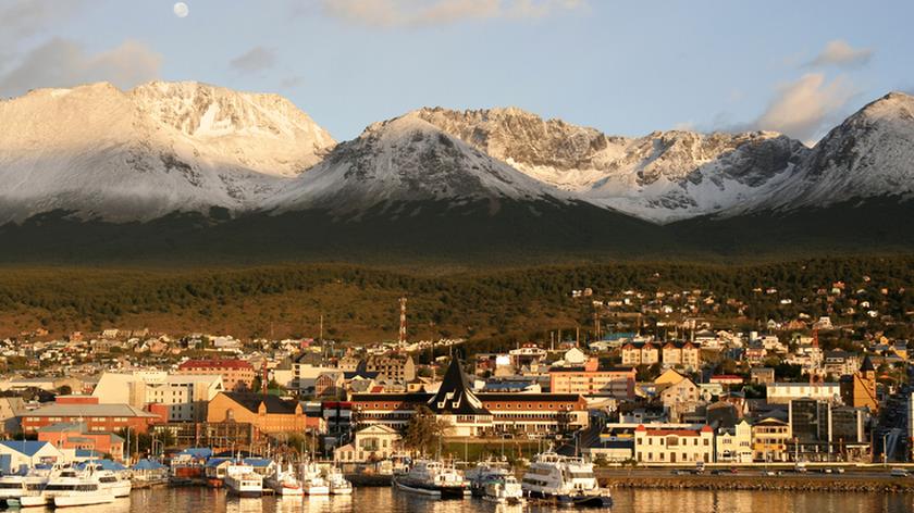 Panorama miasta Ushuaia, Argentyna