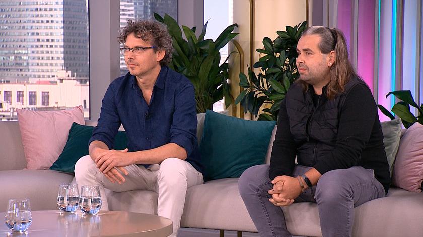 Boguś Janiszewski, pisarz i Max Skorwider, rysownik