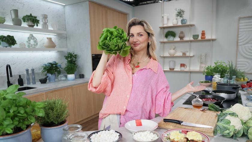 Jagna Niedzielska w kuchni Dzień Dobry TVN.