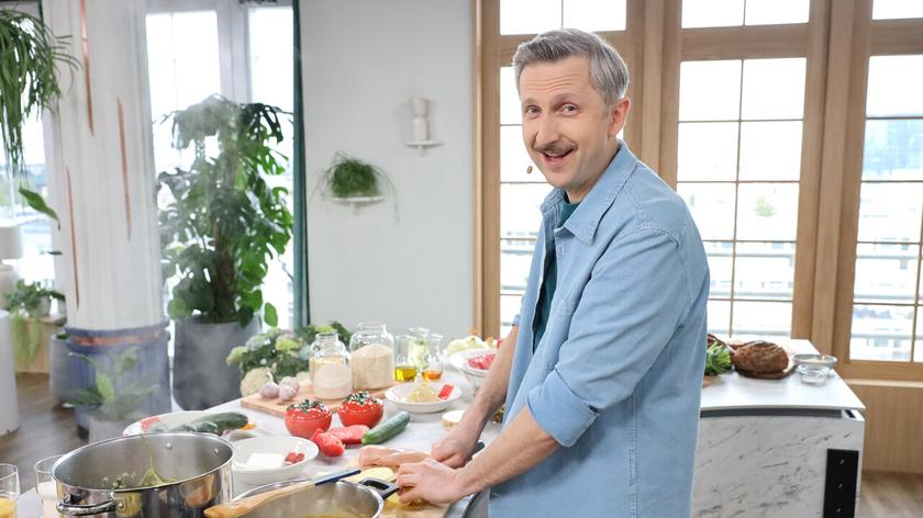 Piotr Kucharski w kuchni Dzień Dobry TVN