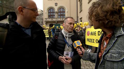 Protest w Krakowie