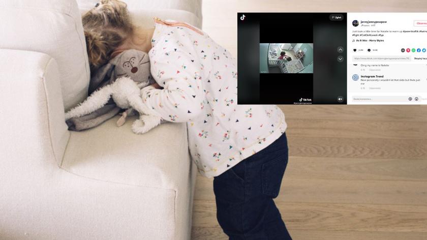 Płacząca dziewczynka.