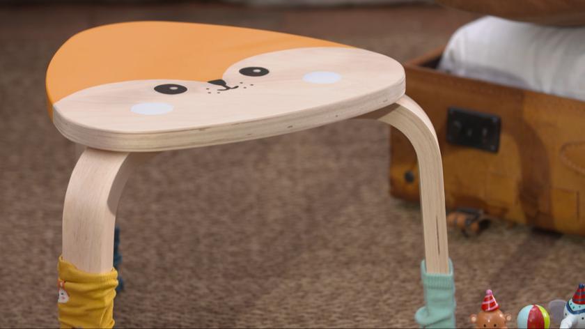 Kolorowy stołek DIY