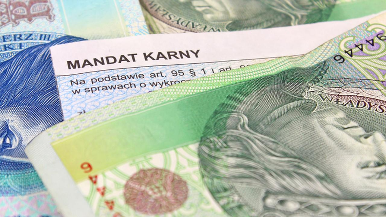 Polskie banknoty i mandat karny
