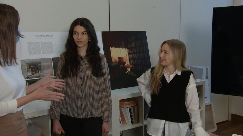 Studentki ASP w rozmowie z dziennikarka DDTVN