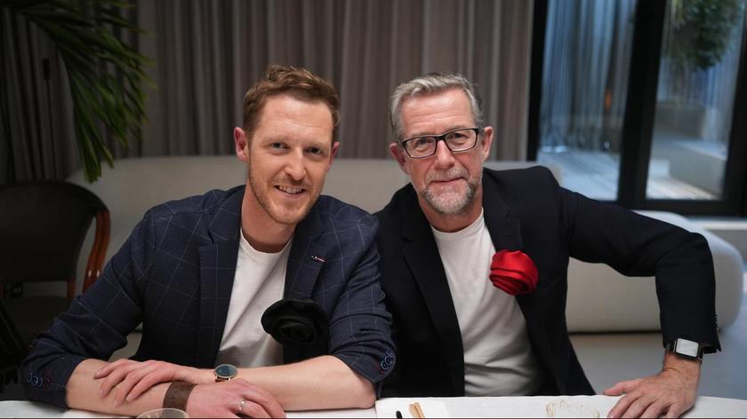 Damian Michałowski z tatą Ireneuszem