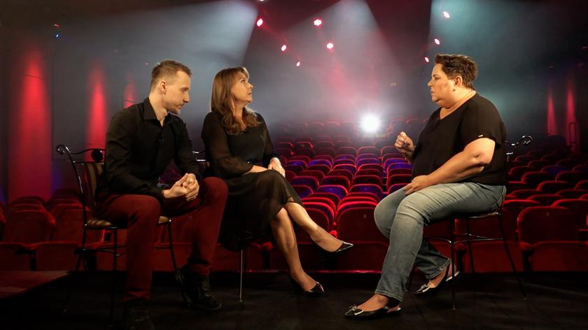 Justyna Sieńczyłło z synem Kajetanem i Dorotą Wellman