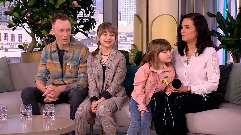 Stefan Hula z rodziną w studiu Dzień Dobry TVN