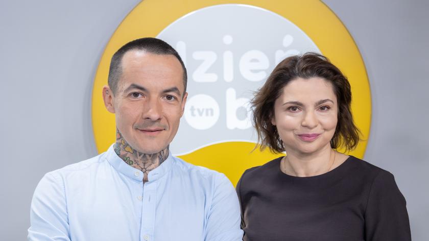 Edyta Plich i Marcin Józefaciuk w studiu Dzień Dobry TVN