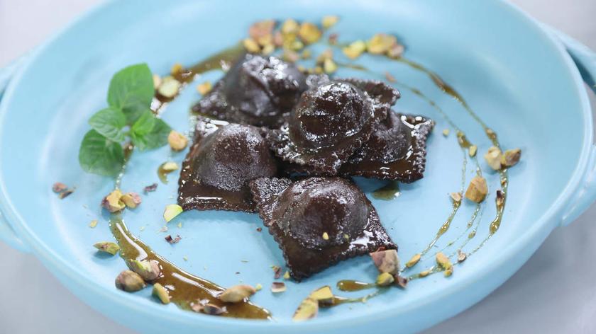 Guziki z ciasta kakaowego 